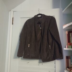 NWT Karen Scott fleece jacket size petite medium